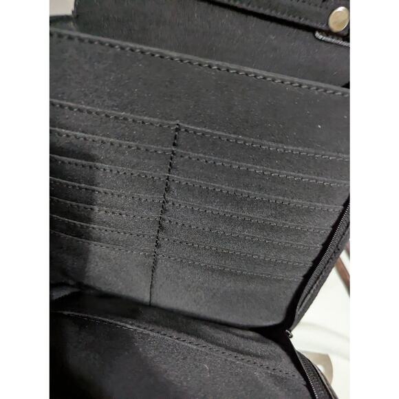 Leather crossbody purse Unbranded VGUC 8x7x3" Y2K Strap 40x42"can be smaller - Picture 11 of 13